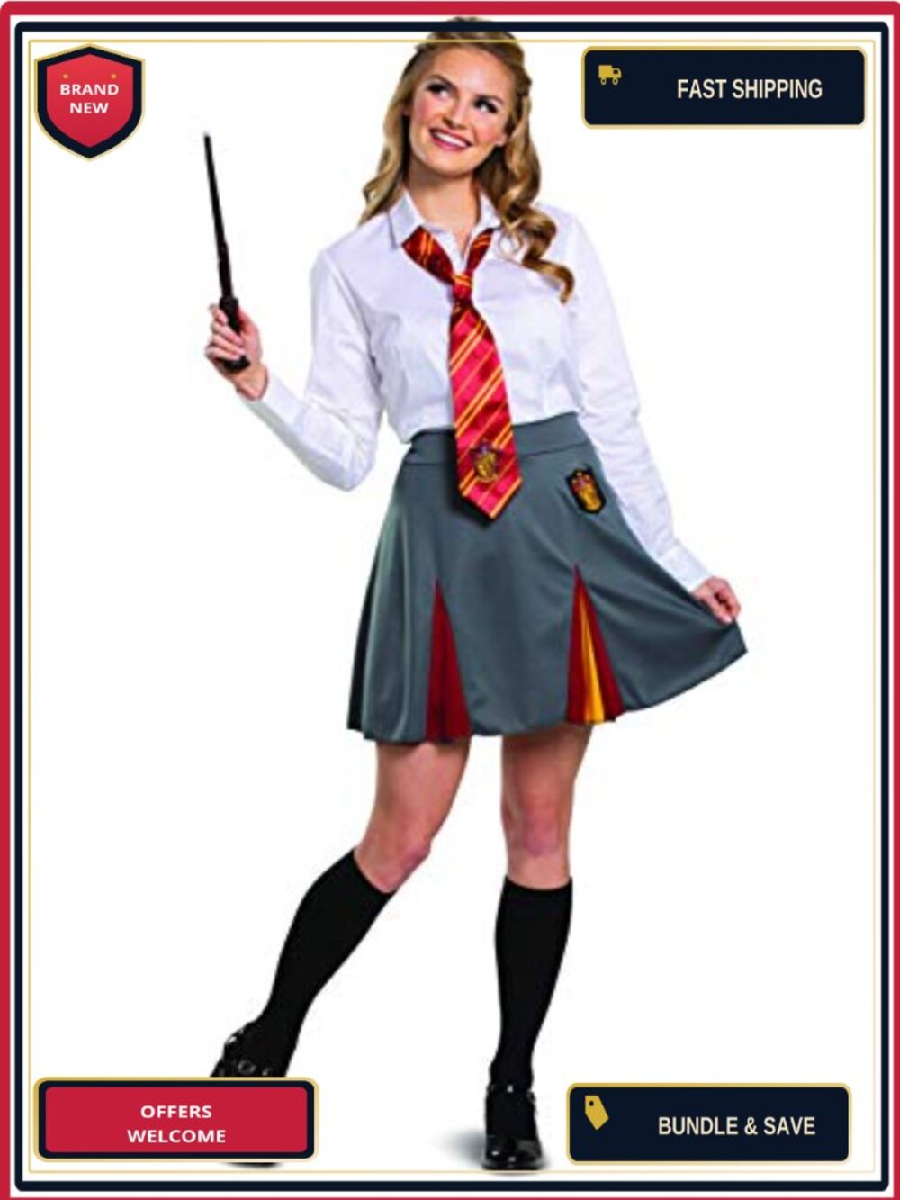 Gryffindor Skirt Harry Potter Costume Cosplay Fandom Dress Bottom
